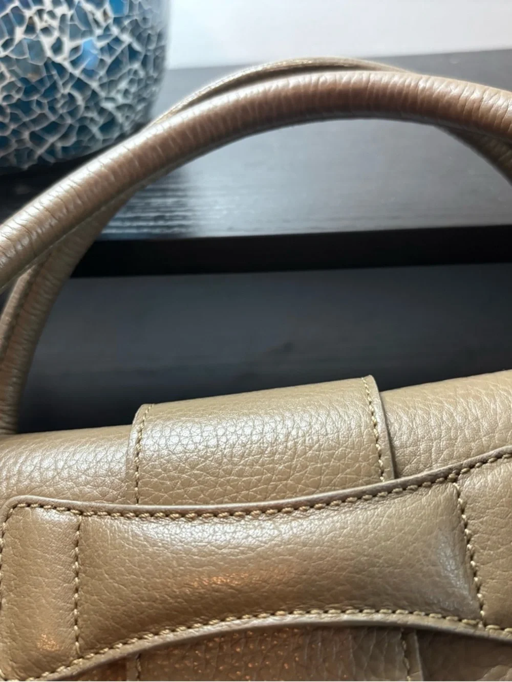 Authentic Jimmy Choo Rosalie Satchel – Camel Grainy Calfskin